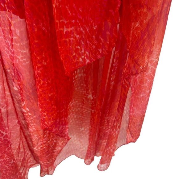 Laundry Shelli Segal Dress Halter Rhinestone High Low Beach Pink Boho Size 8 - Picture 4 of 11